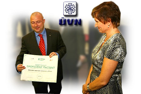 ÚVN: Certifikát spokojeného pacienta