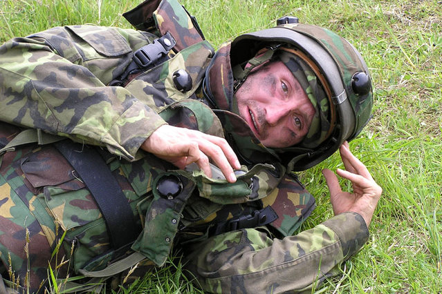 Rotmistr Magál během vojenského výcviku