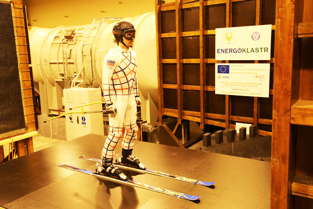 Ondřej Bank v aerodynamickém tunelu