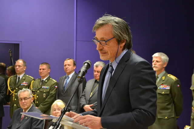 Ministr obrany Martin Stropnický při projevu k účastníkům 3. odboje