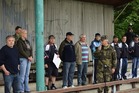  Plukovník Gazda, místostarostka Hranic, předseda FC Dukla a organizátoři akce na slavnostním zahájení 