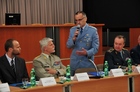 Prorektor plukovník gšt. Miloslav Bauer zahajuje workshop