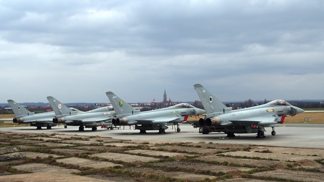 EF Typhoon na čáslavském letišti
