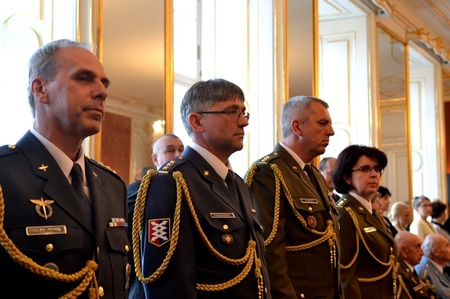 Na Pražském hradě jmenoval prezident republiky nové generály Armády ČR