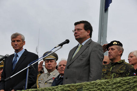 Ministr Vondra při projevu v Táboře