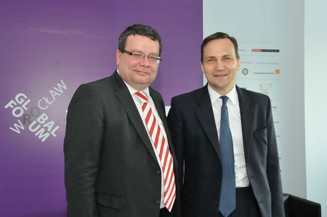 Setkání s polským ministrem zahraničí Radoslawem Sikorskim