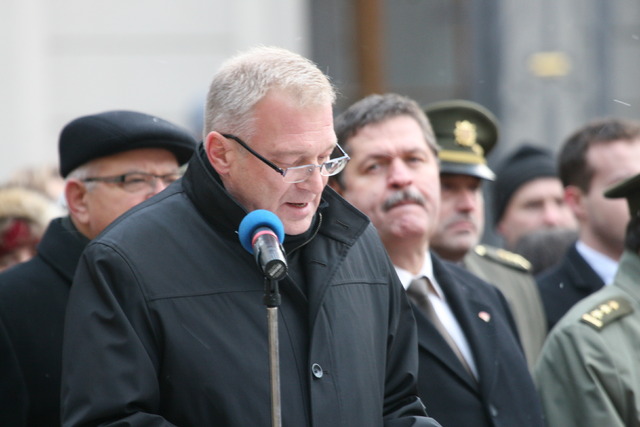 Ministr obrany Vlastimil Picek ve svém projevu zdůraznil historický odkaz našich legionářů