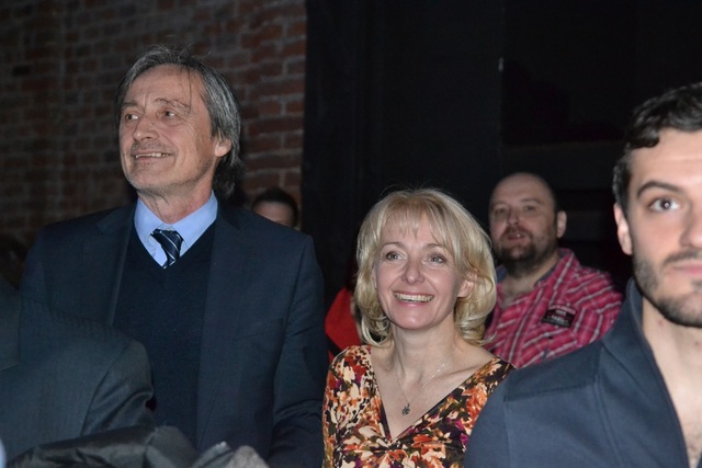 Večerní koncert pro americké vojáky v divadle La Fabrika si nenechal ujít ani ministr obrany Martin Stropnický se svou manželkou Veronikou
