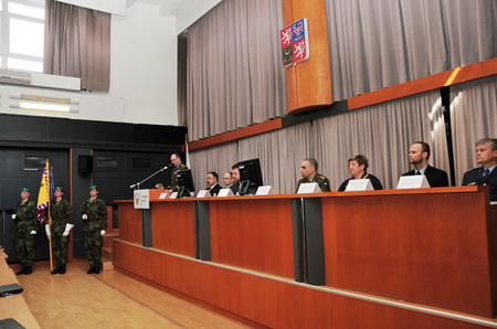 Projev rektora-velitele UO brigádního generála Bohuslava Přikryla