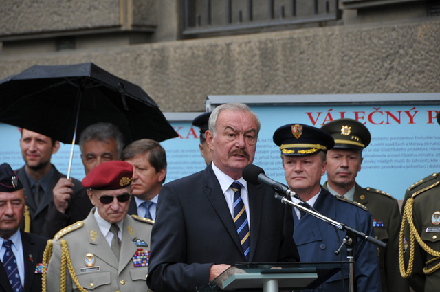 Místopředseda Senátu ČR Přemysl Sobotka při projevu