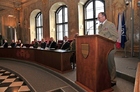 Vystoupení rektora-velitele brigádního generála Bohuslava Přikryla