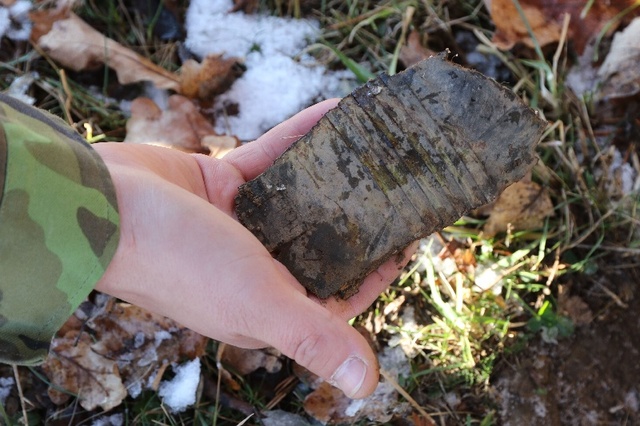  Nalezený fragment vybuchlé munice