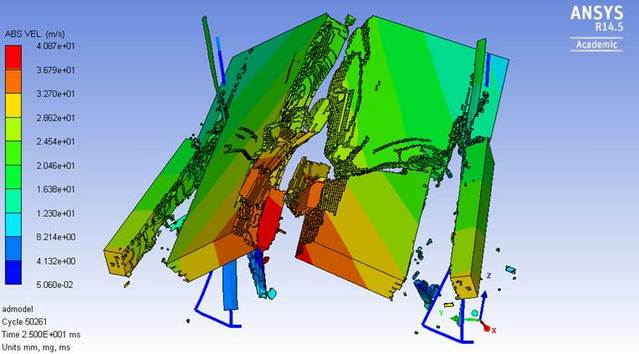 Simulace chování drátkobetonové desky při zatížení výbuchem v minimální vzdálenosti