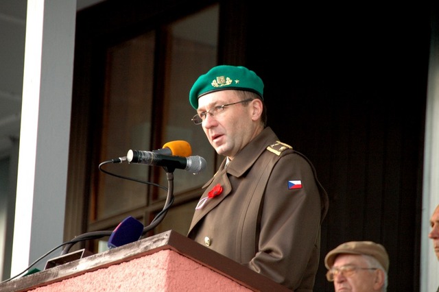 Rektor-velitel Univerzity obrany brig.gen. prof. Bohuslav Přikryl při projevu