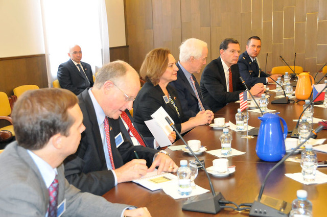 Z  přijetí amerických hostů v ministrem obrany ČR 