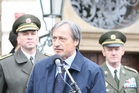 Ministr obrany Martin Stropnický při slavnostní přísaze vojáků AČR
