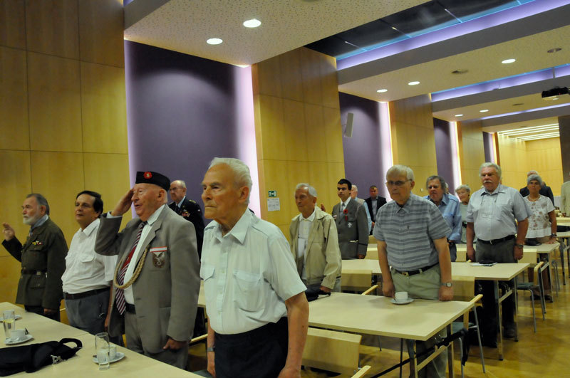 Účastníci slavnostního setkání k 73. výročí SNP v Konferečním sále hotelu DAP v Praze