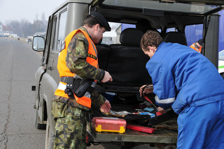 Potom přichází ke slovu kontrola vybavení vozidla