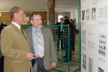 Historik plk. Oldřich Rampula a autor výstavy doc. Hanzlík
