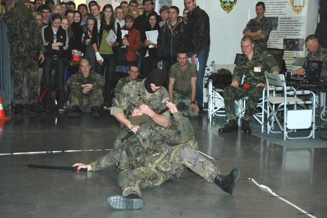 Magnetem pro návštěvníky veletrhu byly akční ukázky boje zblízka MUSADO MCS a skupiny Commandos
