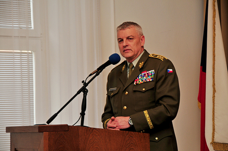 Zástupce náčelníka GŠ generálporučík František Malenínský během závěrečného projevu