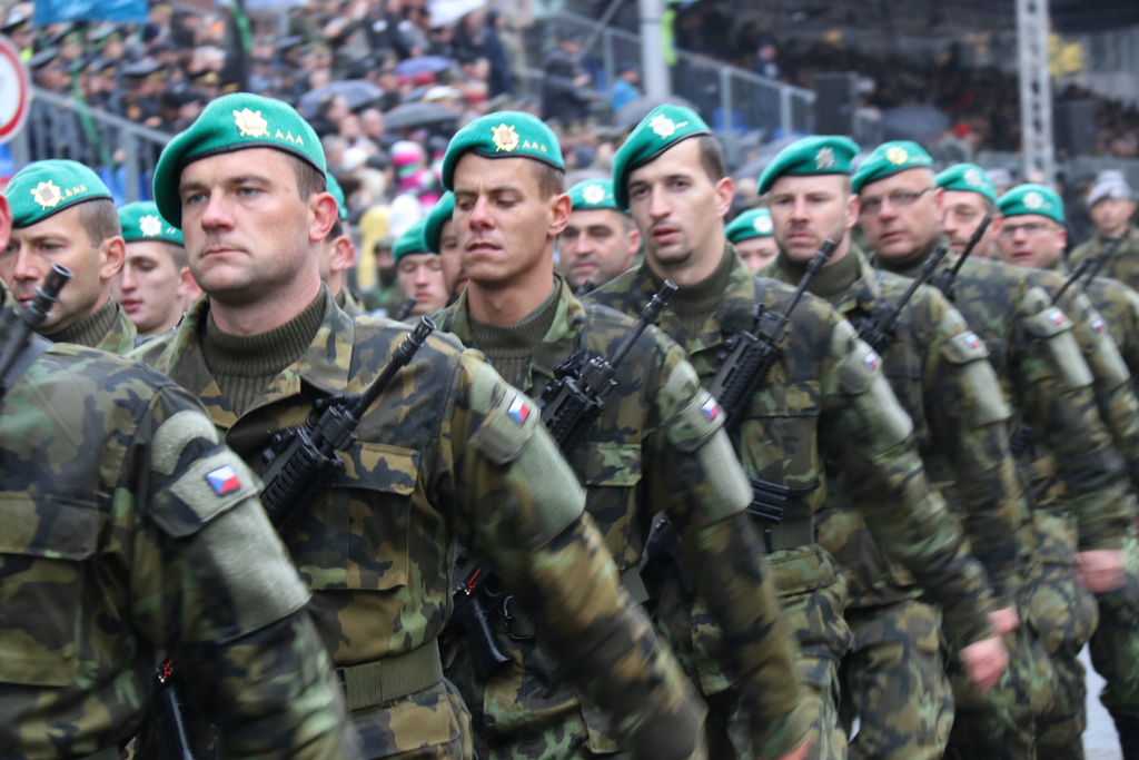 Na přehlídce defilovalo přes čtyři tisíce příslušníků AČR