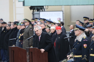 Slavnostního nástupu se zúčastnil i prezident ČR Miloš Zeman
