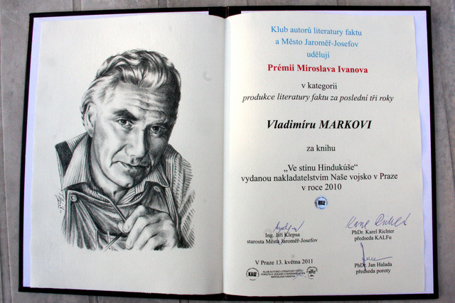 Cena Miroslava Ivanova  a Města Jaroměř-Josefov udělená Vladimíru Markovi