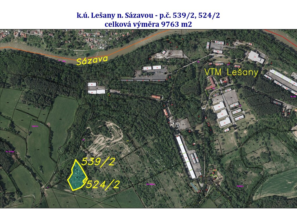  Lešany 2x pozemek 