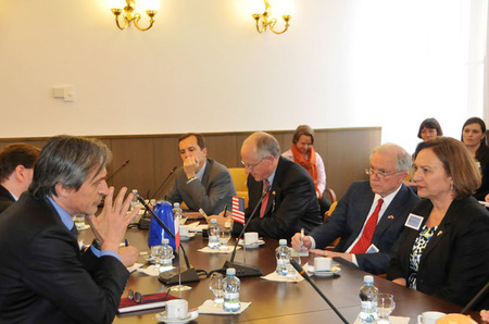 Z  přijetí amerických hostů v ministrem obrany ČR 