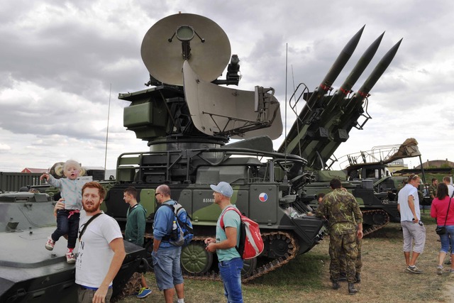 Statickou ukázku protiletadlové raketové techniky připravili příslušníci 25. plrp Strakonice