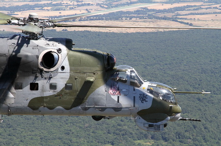 Na mezinárodním cvičení Italian Blade 2015 zaujaly české vrtulníky Mi-24 