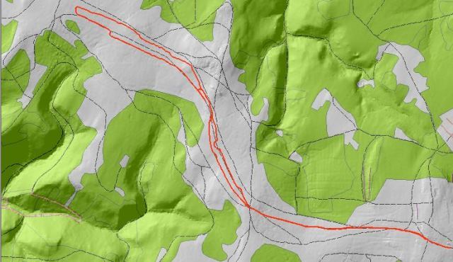 Záznam trasy jízdy Tatry 810 a digitální geografická data