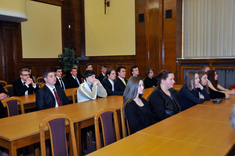 Mezi účastníky slavnostního setkání byli také studenti Střední školy gastronomie a služeb z Nové Paky