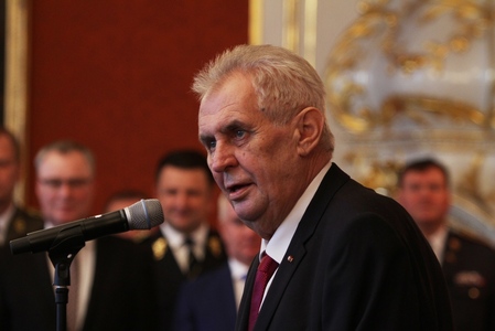 Prezident Miloš Zeman při proslovu při jmenování nových generálů