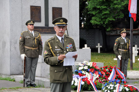 S projevem k historickému významu bitvy u ukrajinského Zborova vystoupil plukovník Jaromír Mareček