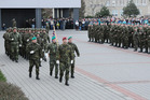  Přísahu zahájilo přinesení bojového praporu VeV-VA