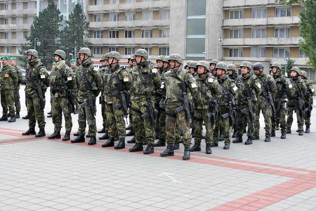 Z úvodního nástupu cvičení Messenger