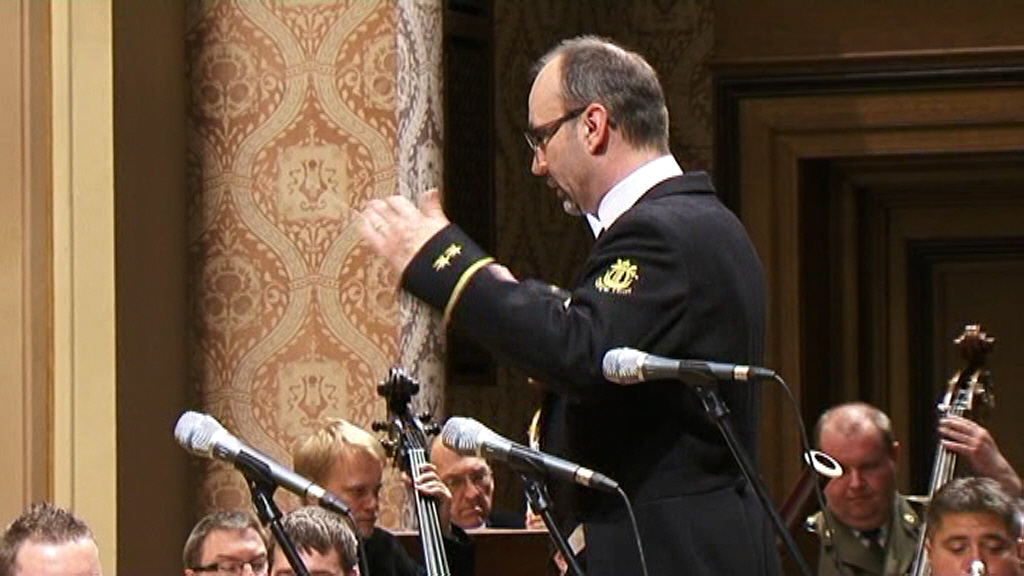 Ústřední hudba AČR pod taktovkou šéfdirigenta ÚH AČR podplukovníka Jaroslava Šípa