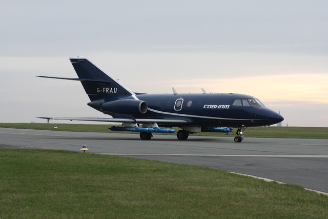 Letoun Dassault Falcon 20, který působil jak proti pozemním radioelektronickým prostředkům, tak proti systémům letounů