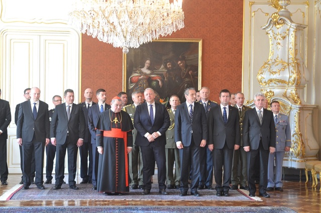 Ze slavnostního aktu jmenování nových generálů na Pražském hradě