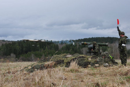 Another rocket leaves the muzzle