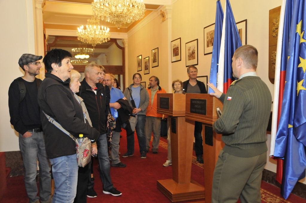 Místo určené k tiskovým konferencím s novináři