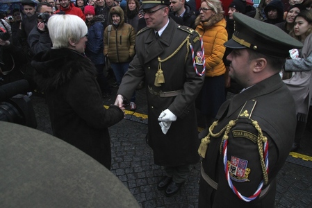 Poděkování ministryně obrany patřilo i dirigentovi Ústřední hudby AČR majoru Patriku Spinkovi