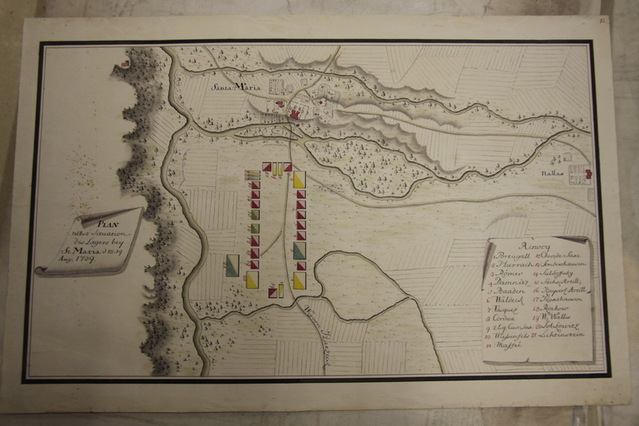 Plán ležení z roku 1739 