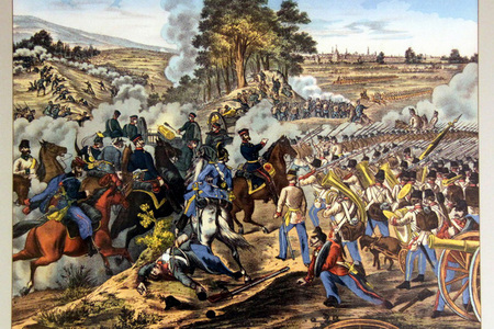 Vyobrazení bitvy u Hradce Králové 1866
