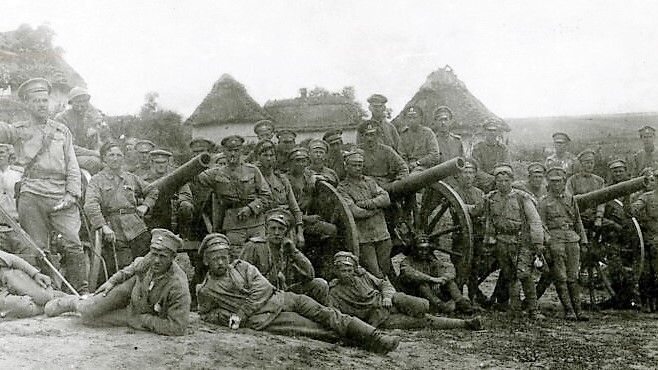 Příslušníci II. praporu 3. čs. střeleckého pluku (výřez)