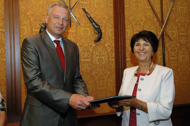 Jitka Šebková a Vlastimil Picek po podpisu