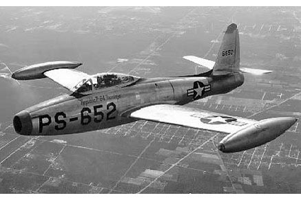 Americký proudový letoun první generace F-84 Thunderjet