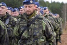 Příslušníci 25. protiletadlového raketového pluku ze Strakonic během nástupu